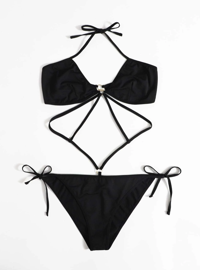 Body Negro con Detalles de Anilla-4