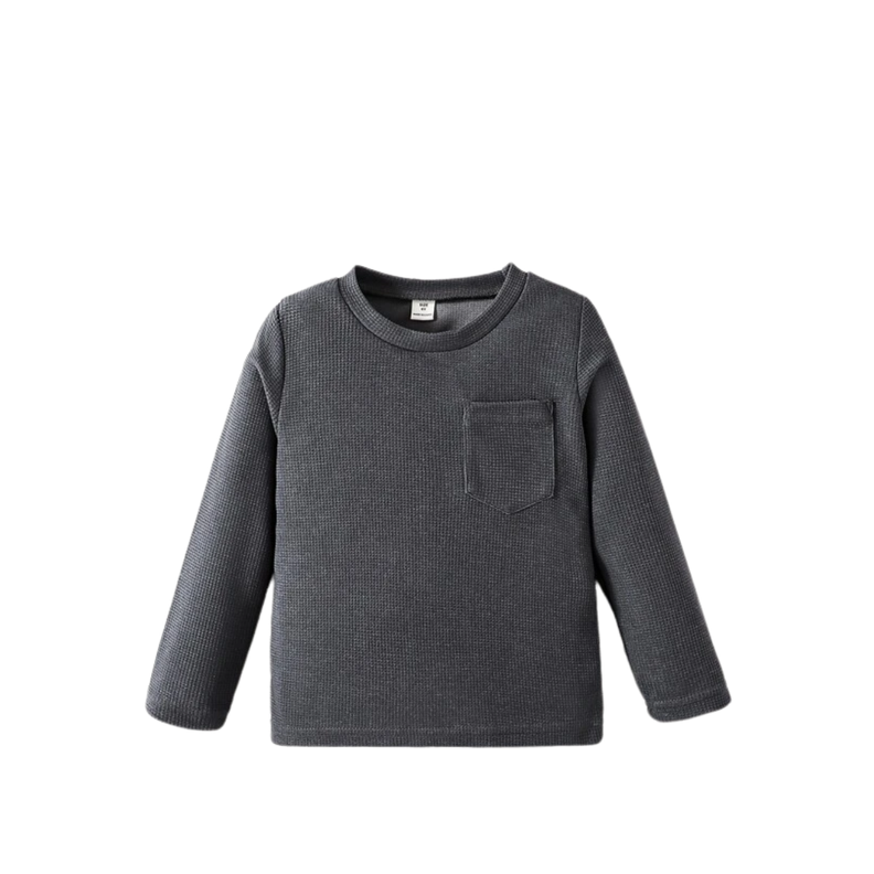 Sudadera Casual con Bolsillo - Gris Oscuro-0