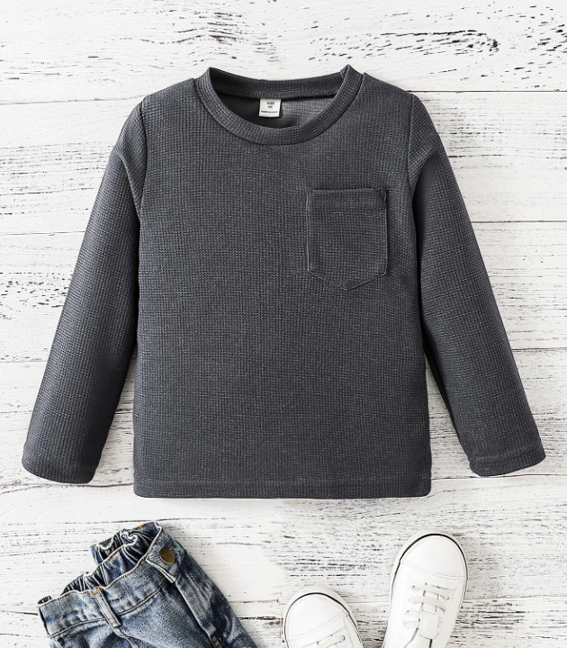 Sudadera Casual con Bolsillo - Gris Oscuro-3