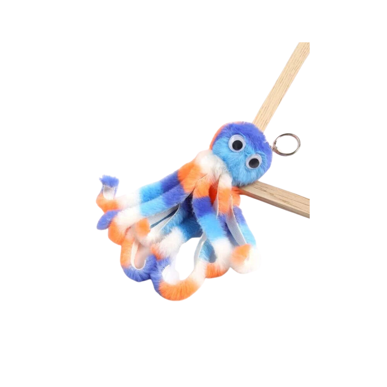 Llavero Pulpo de Peluche Multicolor-0