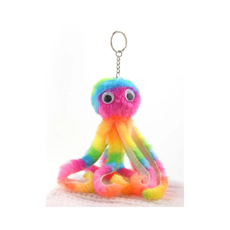 Llavero Pulpo de Peluche Multicolor-2