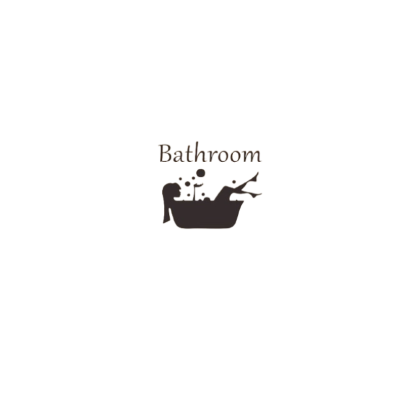 Adhesivo Decorativo "Bathroom con Bañera y Letras"-0