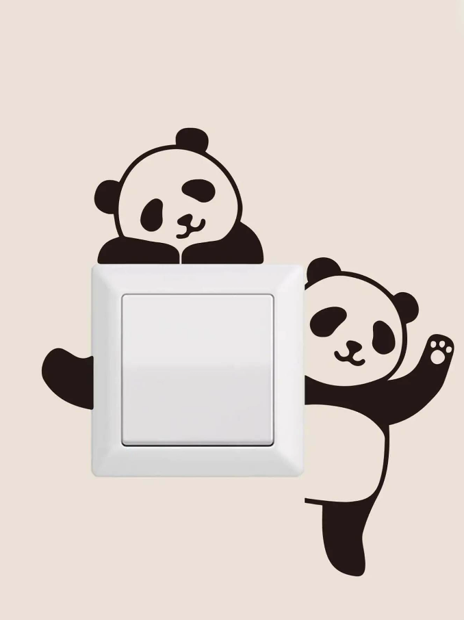 Adhesivo Decorativo "Osos Panda"-1