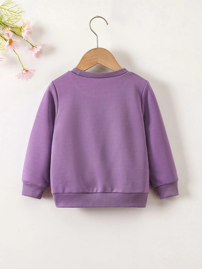 Sudadera Infantil con Estampado de Unicornio y Texto "Princess"-3
