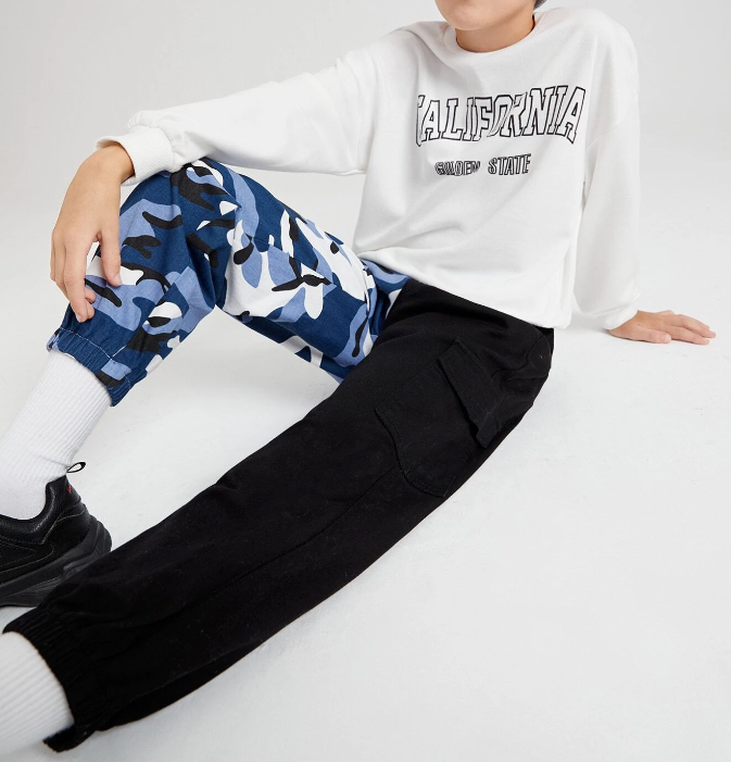 Pantalón Camuflaje de Mezclilla para Niños-3