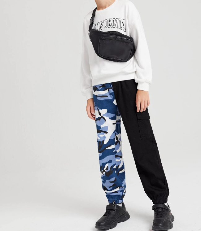 Pantalón Camuflaje de Mezclilla para Niños-5