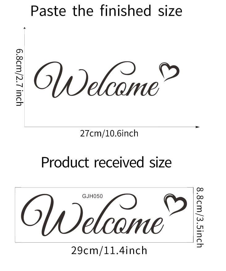 Adhesivo Decorativo "Welcome"-1