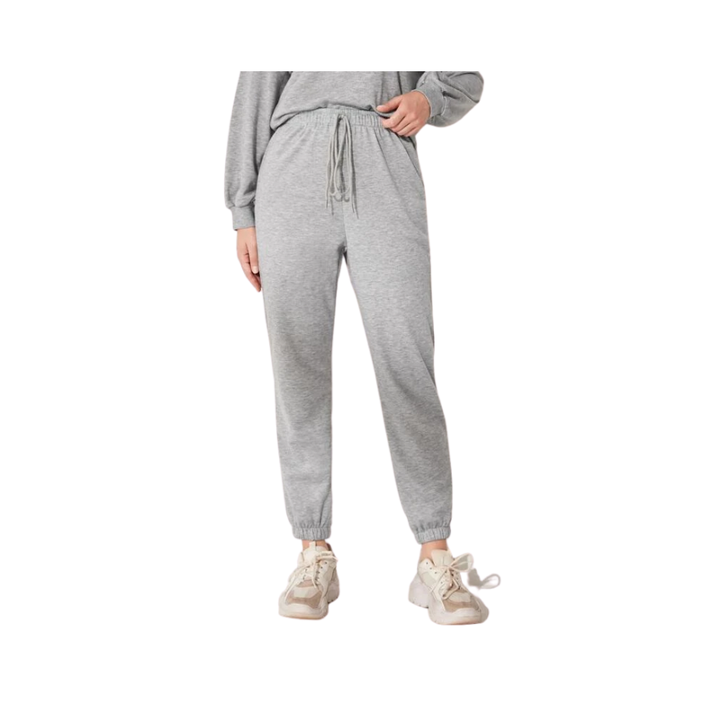 Joggers de Talle Alto - Gris Claro-0