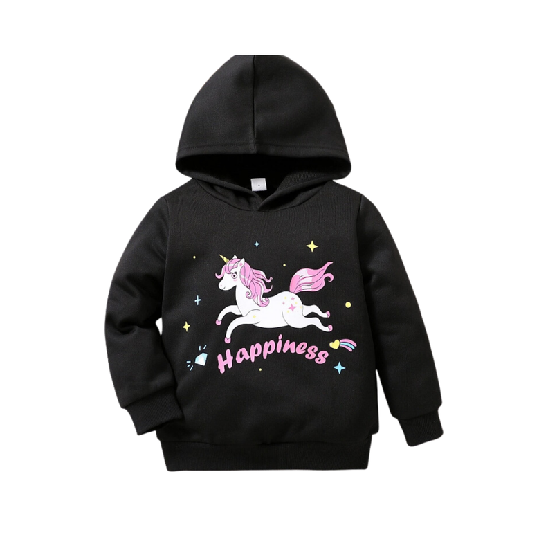 Sudadera Infantil Unicornio - Negro-0