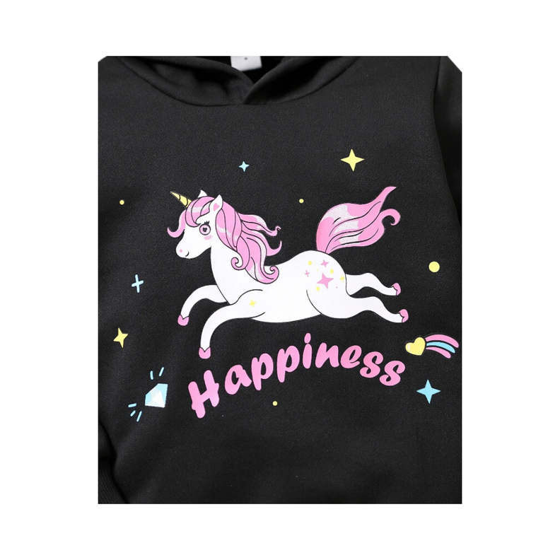 Sudadera Infantil Unicornio - Negro-3