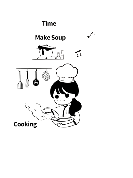 Pegatina Decorativa de Cocina "Cooking Time"-0