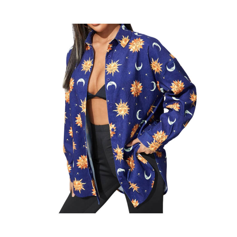 Camisa de Túnica con Estampado Galaxia -0