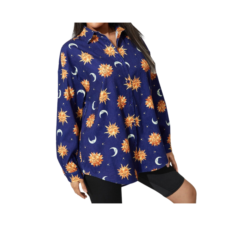 Camisa de Túnica con Estampado Galaxia -1