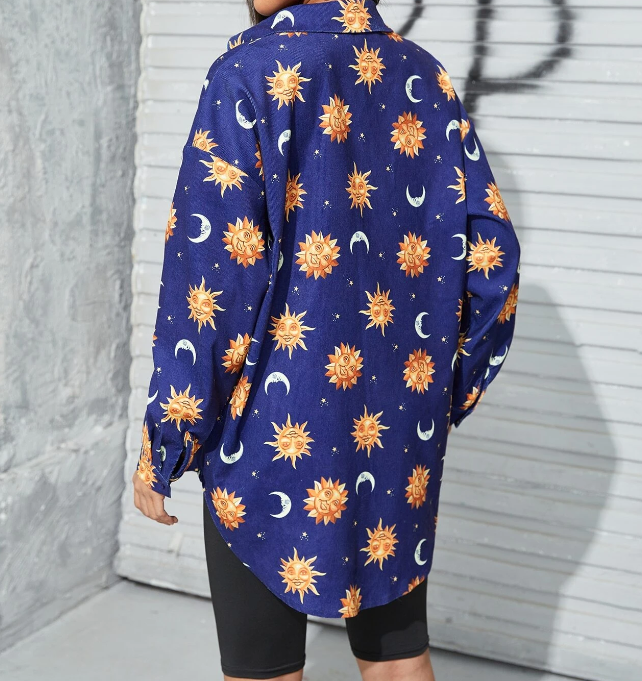Camisa de Túnica con Estampado Galaxia -2