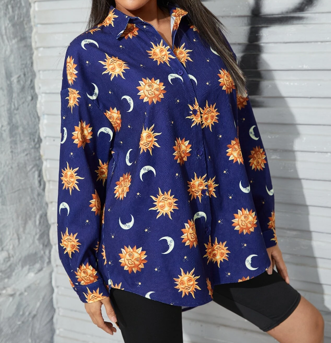 Camisa de Túnica con Estampado Galaxia -5