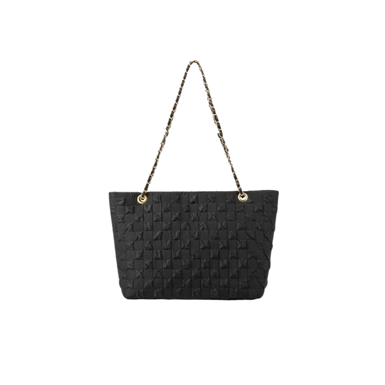 Bolso de Hombro Texturizado con Detalles de Cadena-3