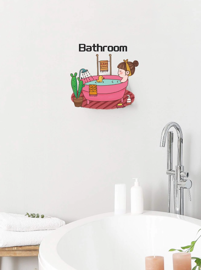 Adhesivo Decorativo para Puerta de Baño-2