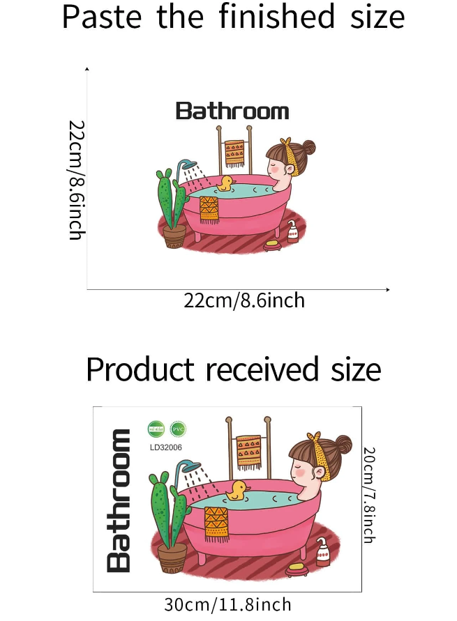 Adhesivo Decorativo para Puerta de Baño-4