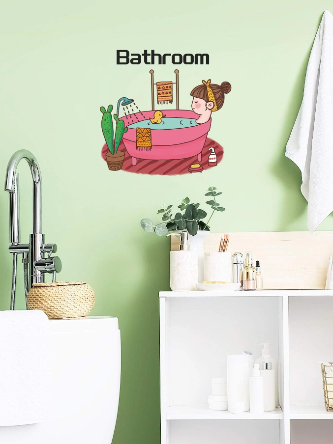 Adhesivo Decorativo para Puerta de Baño-5
