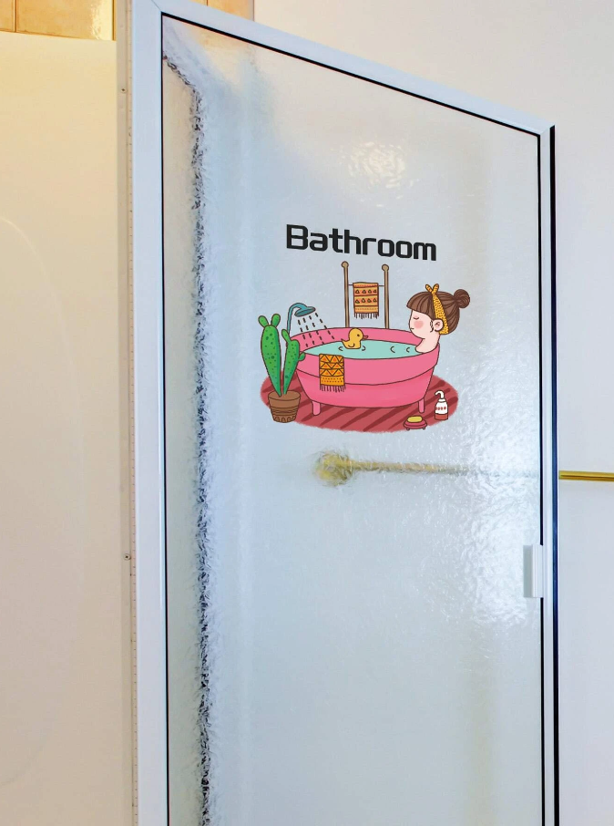 Adhesivo Decorativo para Puerta de Baño-6