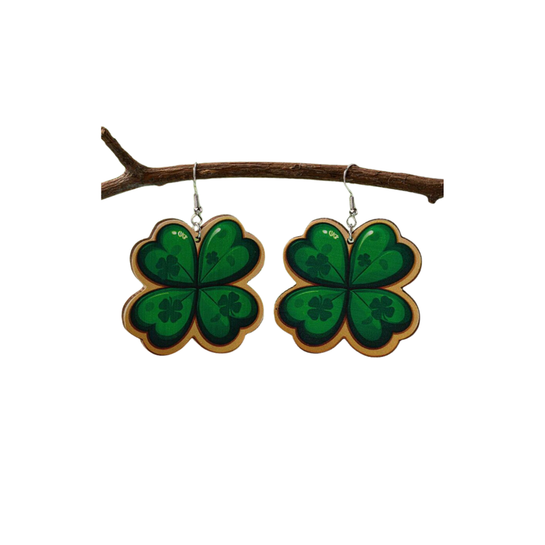 🍀 Pendientes Trébol – Estilo Bohemio Festivo