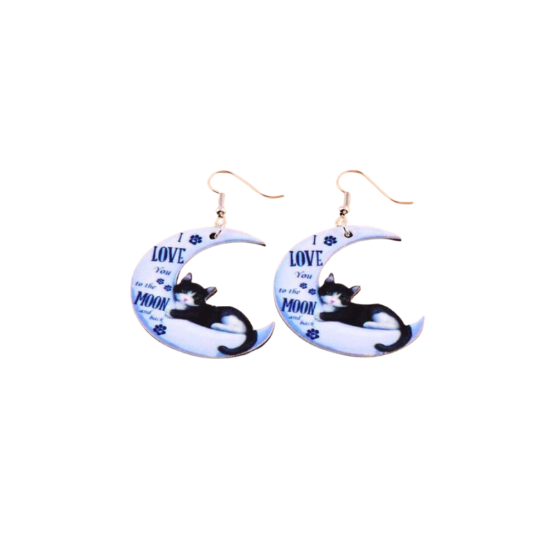 Pendientes "I Love You to the Moon and Back"-0
