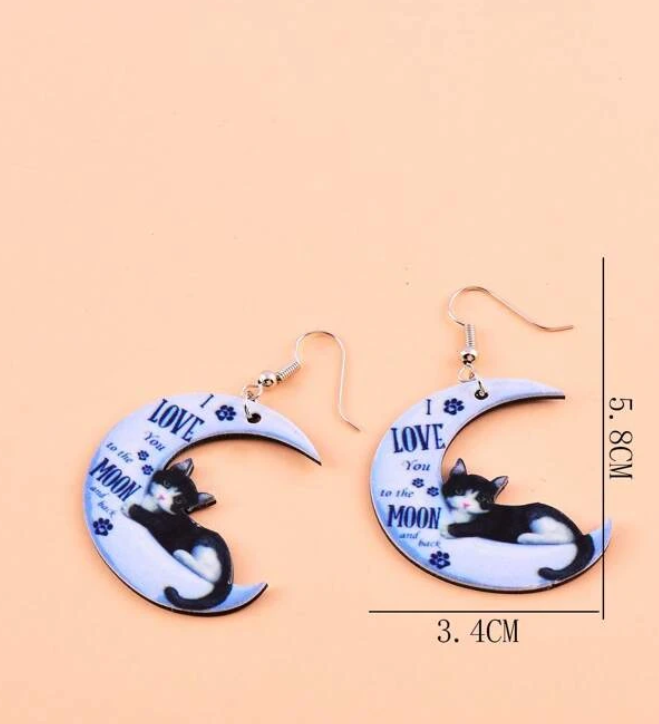 Pendientes "I Love You to the Moon and Back"-3