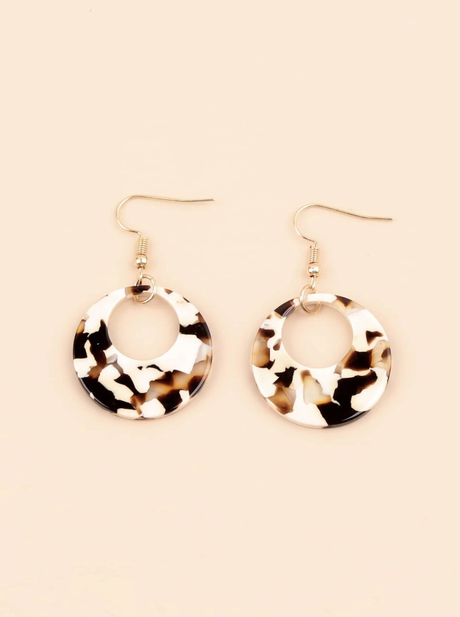 Pendientes de Aro Multicolor - Leopardo-1