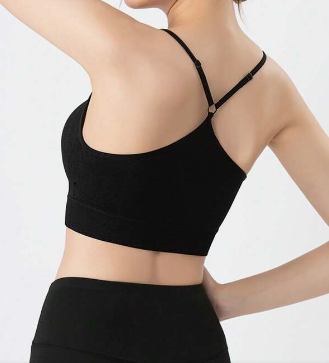 Top Deportivo Negro sin Costuras – Comodidad y Soporte 🖤✨-2