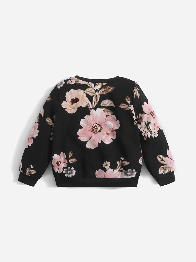 Sudadera de Niñas con Estampado Floral-1