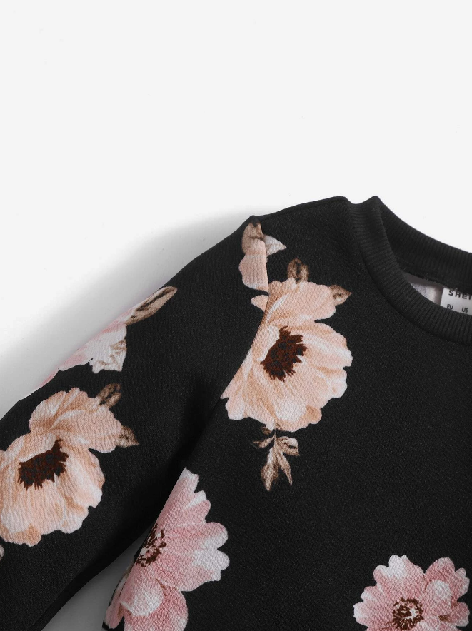 Sudadera de Niñas con Estampado Floral-2