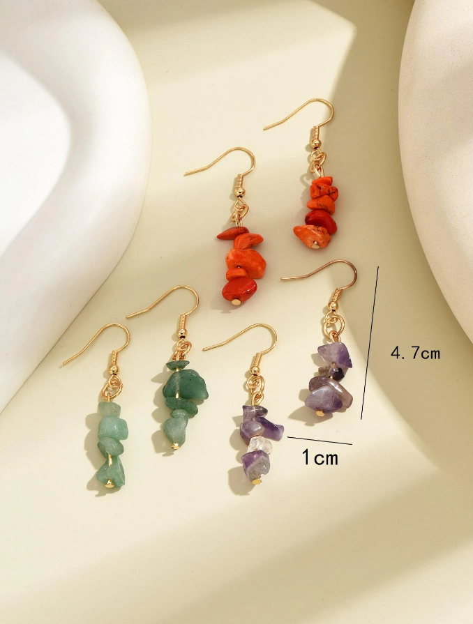 Pendientes Geométricos de Piedra-2