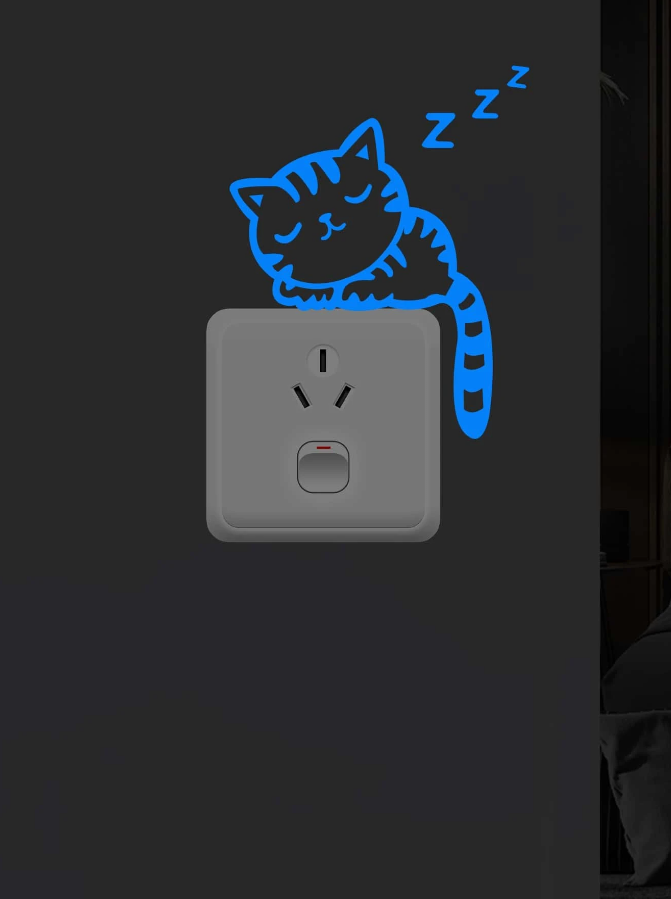 Adhesivo Decorativo "Gatito Dormilón para Interruptores"-3