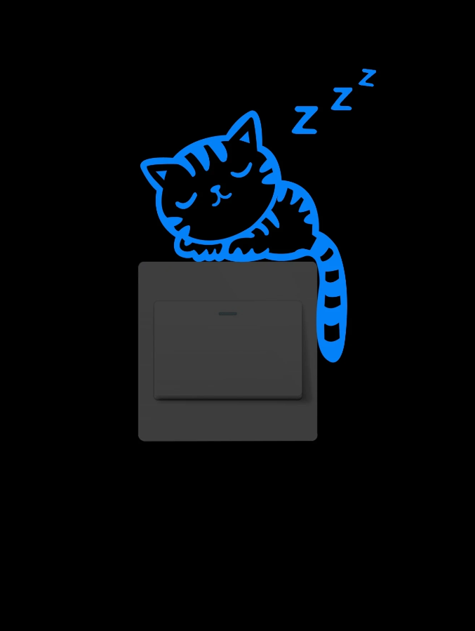 Adhesivo Decorativo "Gatito Dormilón para Interruptores"-4