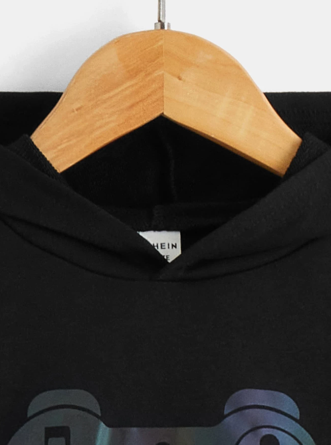 Sudadera Infantil con Capucha y Estampado de Controlador de Videojuegos-5