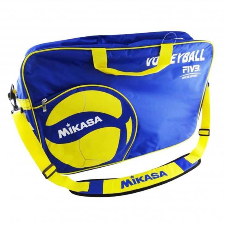 BOLSO MIKASA AZUL AMARILLO 6 BALONES VOLLEY V200W-3