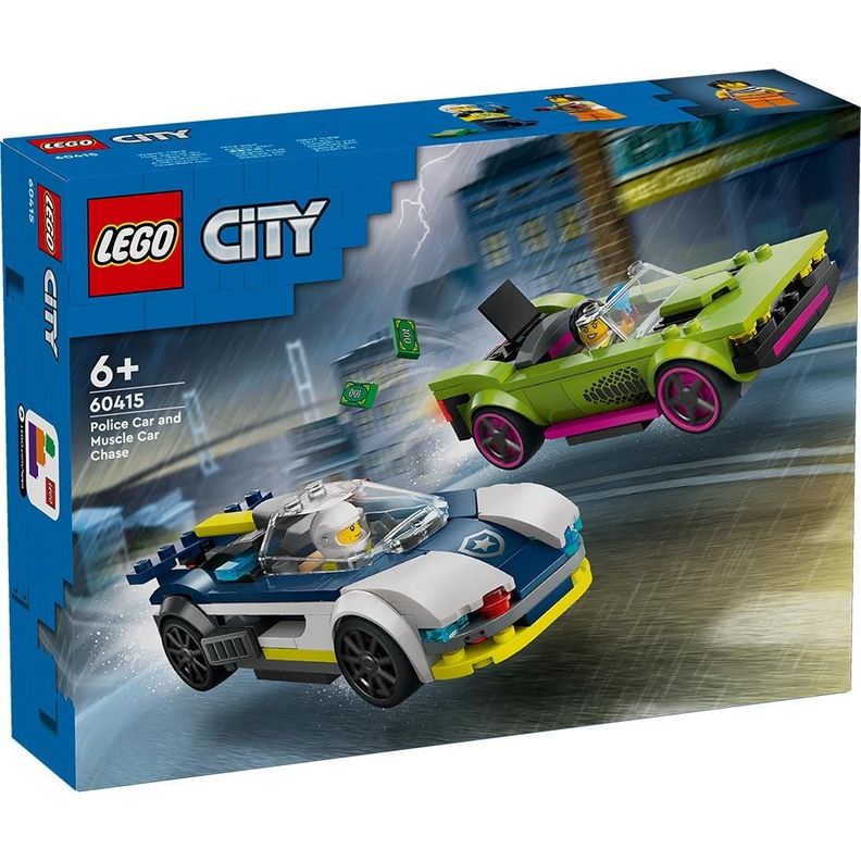 Lego City Auto De Policía Y Potente Auto Deportivo-0