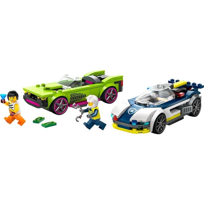 Lego City Auto De Policía Y Potente Auto Deportivo-1