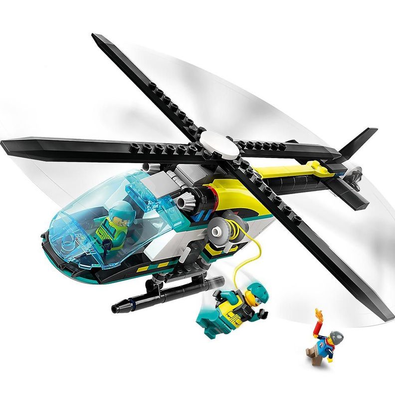 Lego City Helicóptero De Rescate Para Emergencias-2