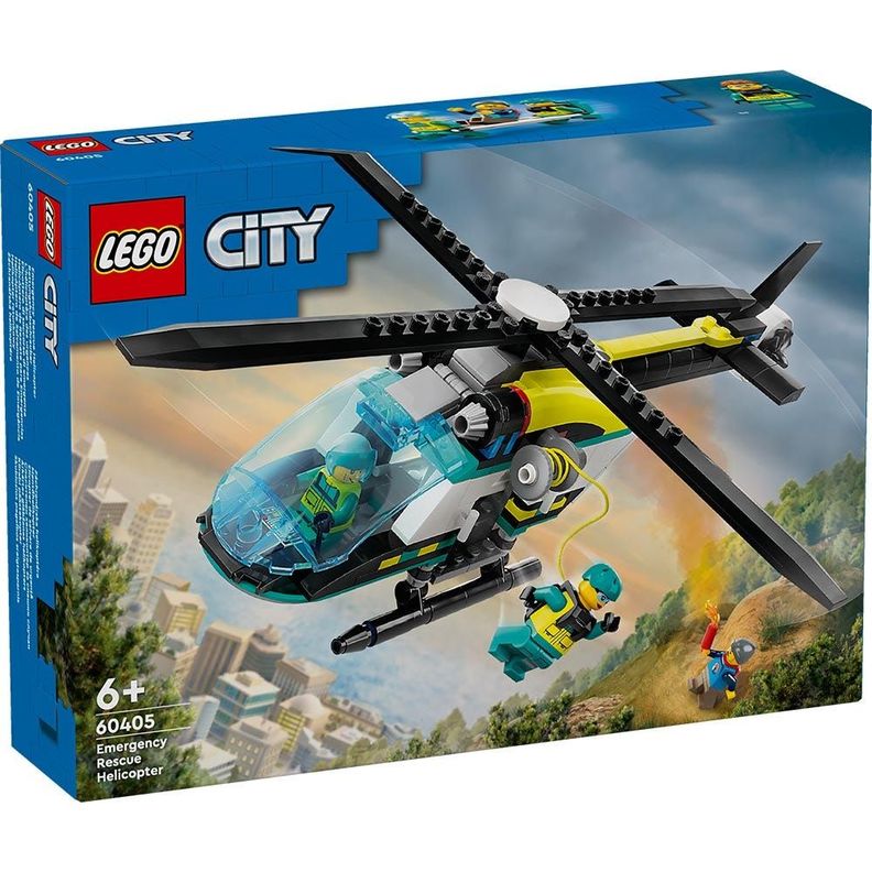 Lego City Helicóptero De Rescate Para Emergencias-0