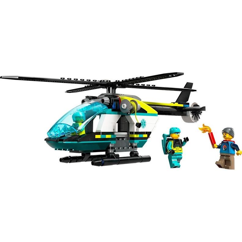 Lego City Helicóptero De Rescate Para Emergencias-1