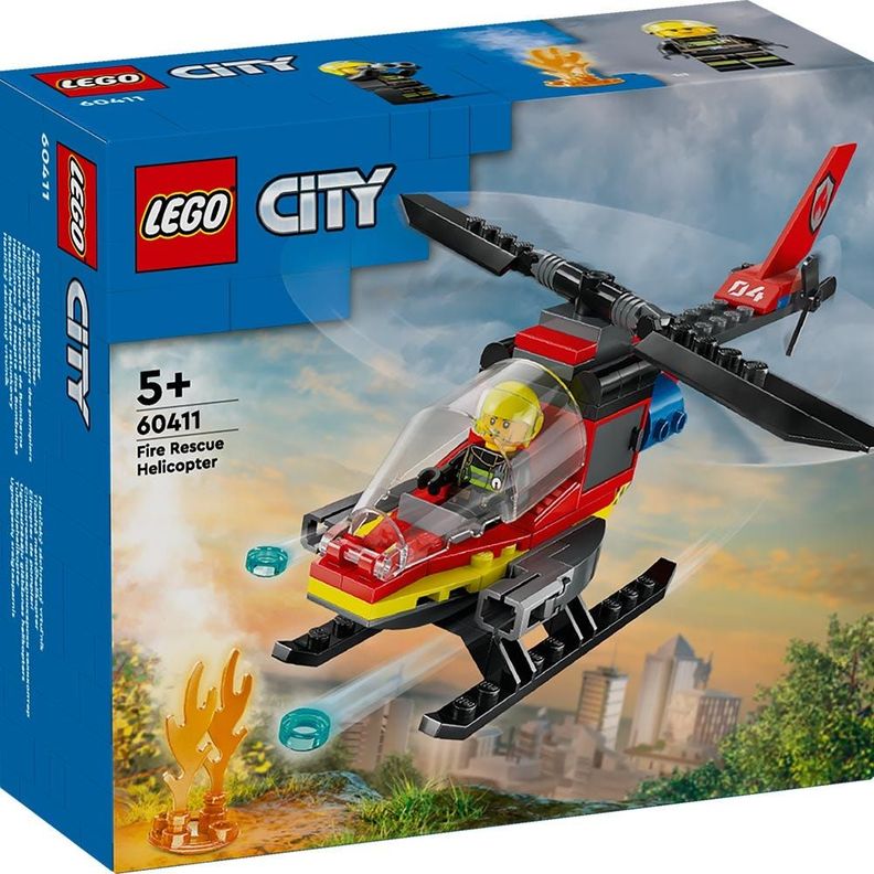 Lego City Helicóptero De Rescate De Bomberos (60411)-0