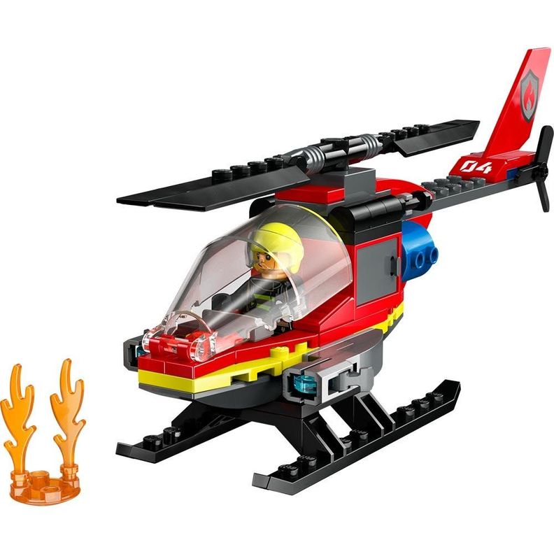 Lego City Helicóptero De Rescate De Bomberos (60411)-1