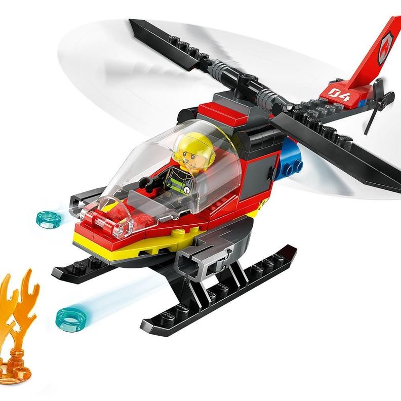 Lego City Helicóptero De Rescate De Bomberos (60411)-2