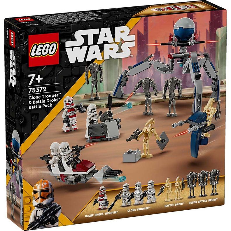 Lego Clon Trooper Y Droides De Batalla Star Wars 75372-0