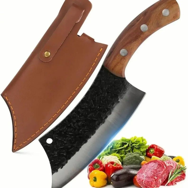Cuchillo Chef De Cocina Profesional De Acero Forjado A Mano