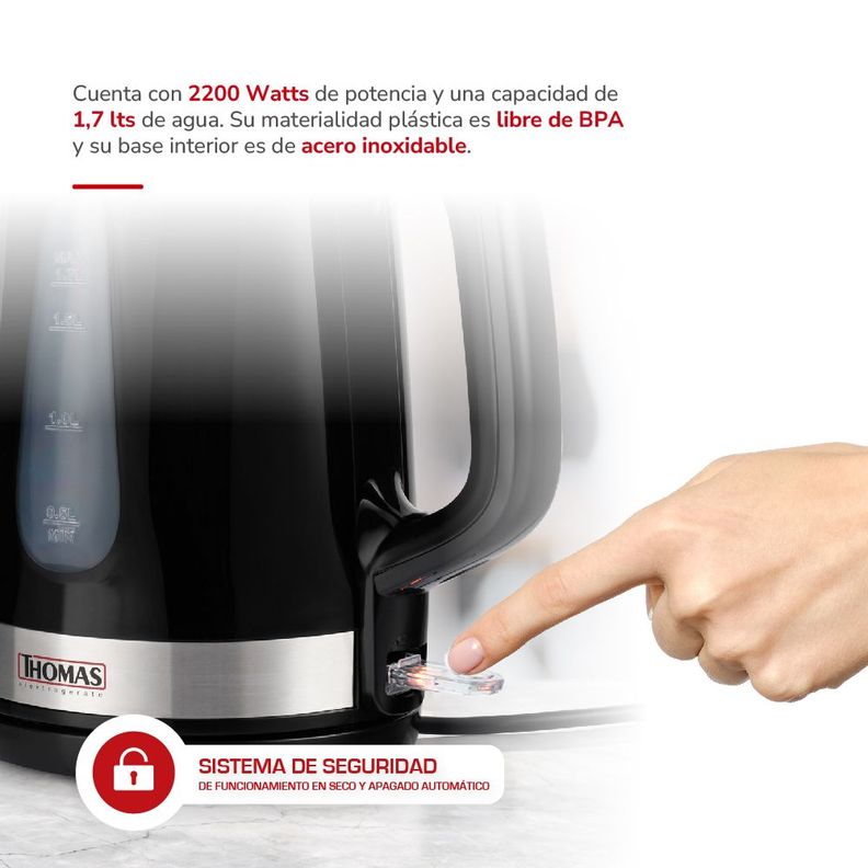 Hervidor Thomas 1,7lts TH-4340N-2