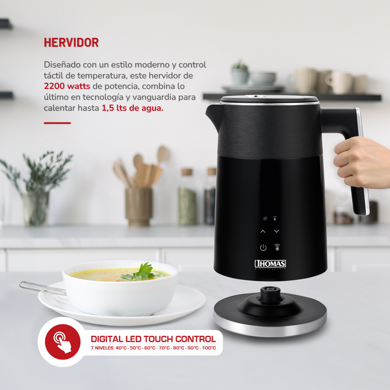 Hervidor Digital 1.5 lts TH-6220DN-3