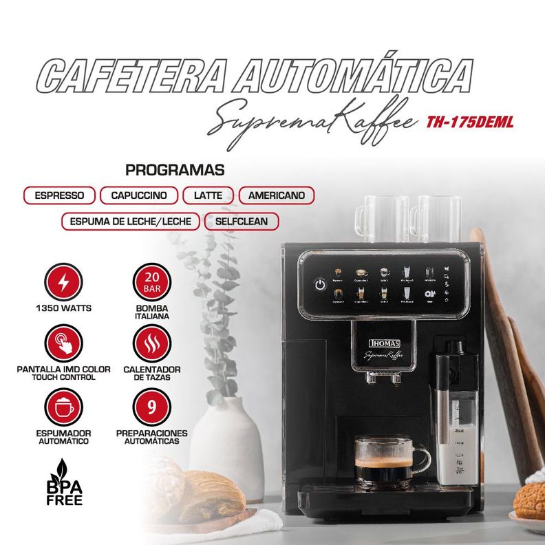 Cafetera Automática SupremaKaffee TH-175DEML-1