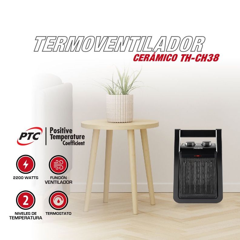 Termoventilador Ceramico Thomas TH-CH38-1
